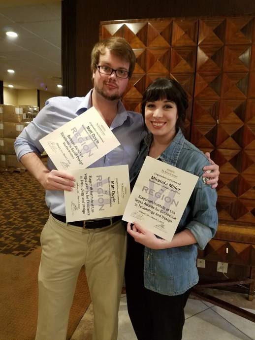 Matt Doyle and Miranda Miller at the Region 6 Kennedy Center American College Theatre Festival